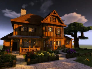 minecraft farm house